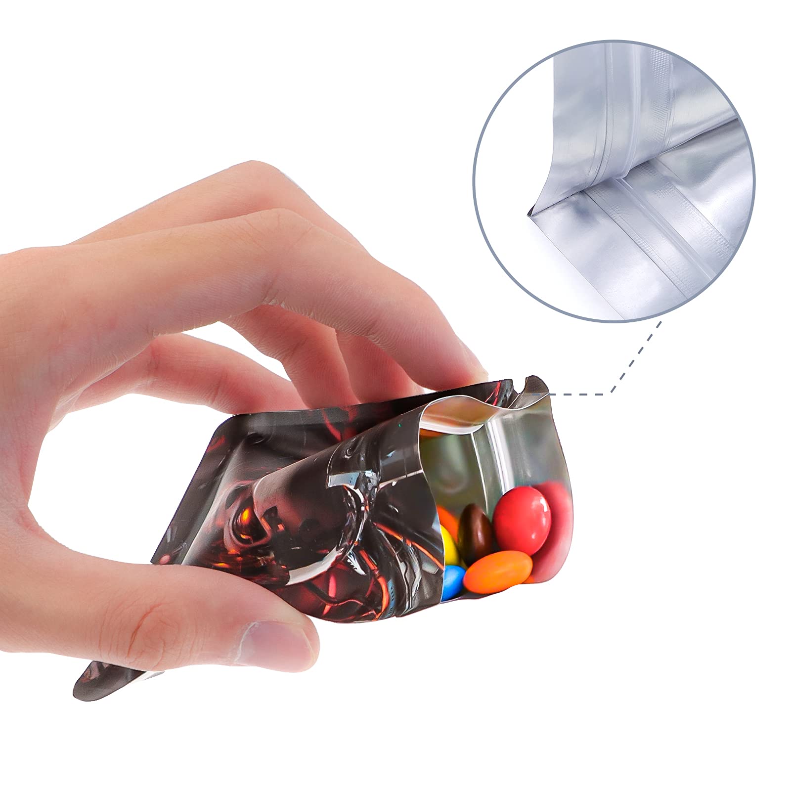 Food Storage Smell Proof Resealable Mylar Zip lock Bags