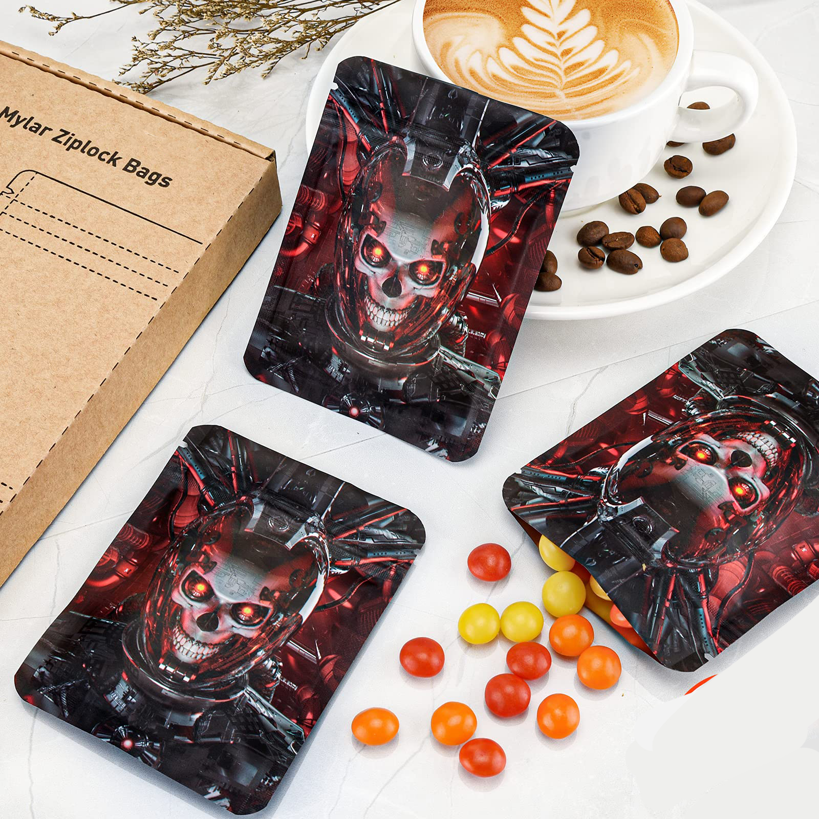 Food Storage Smell Proof Resealable Mylar Zip lock Bags