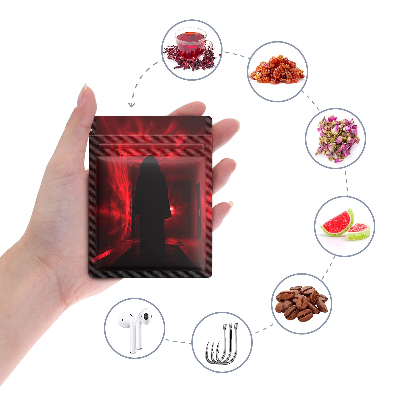 Food Storage Grocery Candy Weed Storage Resealable Mylar Ziplock Bags