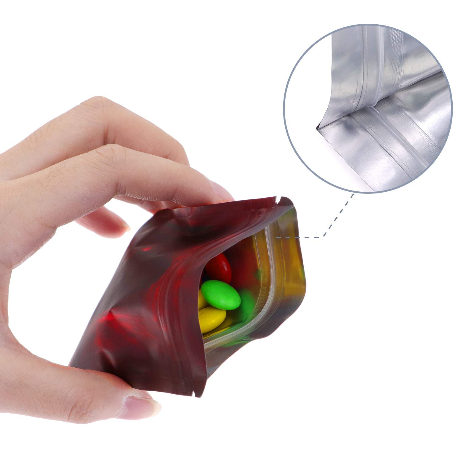 Food Storage Grocery Candy Weed Storage Resealable Mylar Ziplock Bags