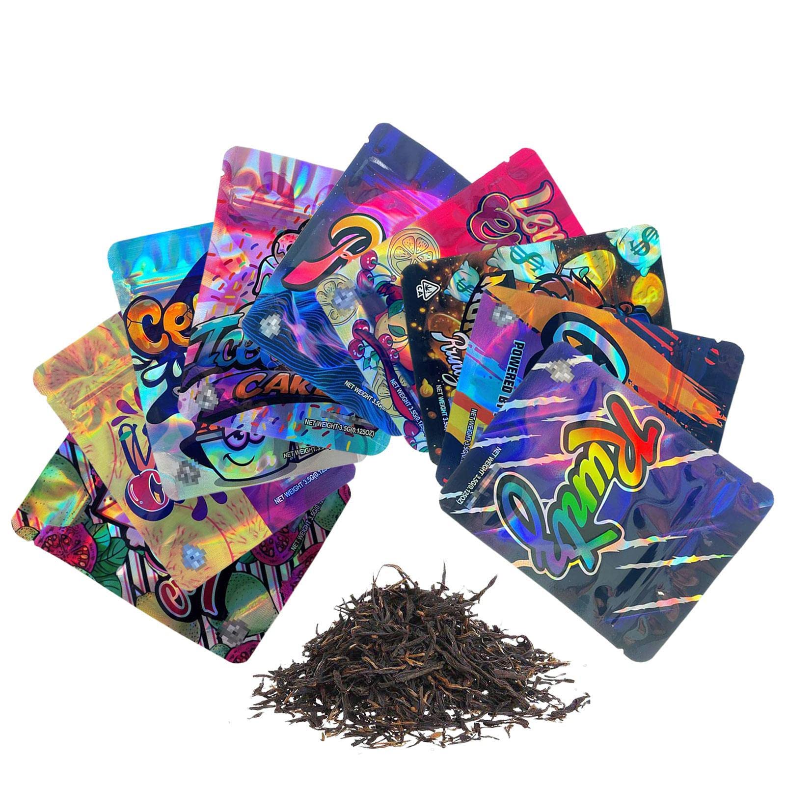 Custom Printed Special Shaped 3.5g Smell Proof Ziplock Weed Candy Packaging Mylar Bags