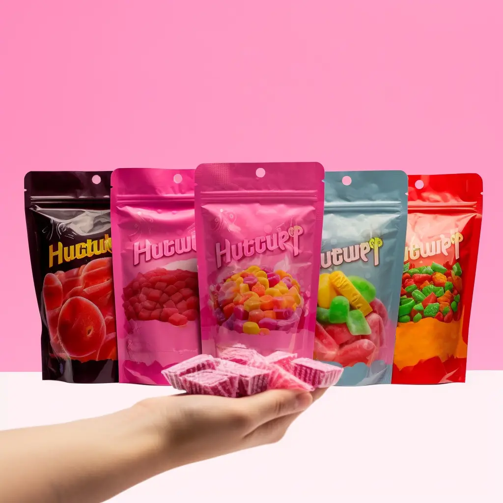 Custom Printed Heat Seal Plastic Zip Lock Stand up Mylar Bags