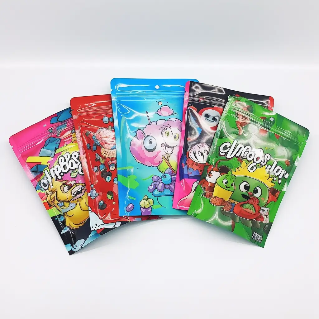 Custom Printed Heat Seal Plastic Zip Lock Stand up Mylar Bags