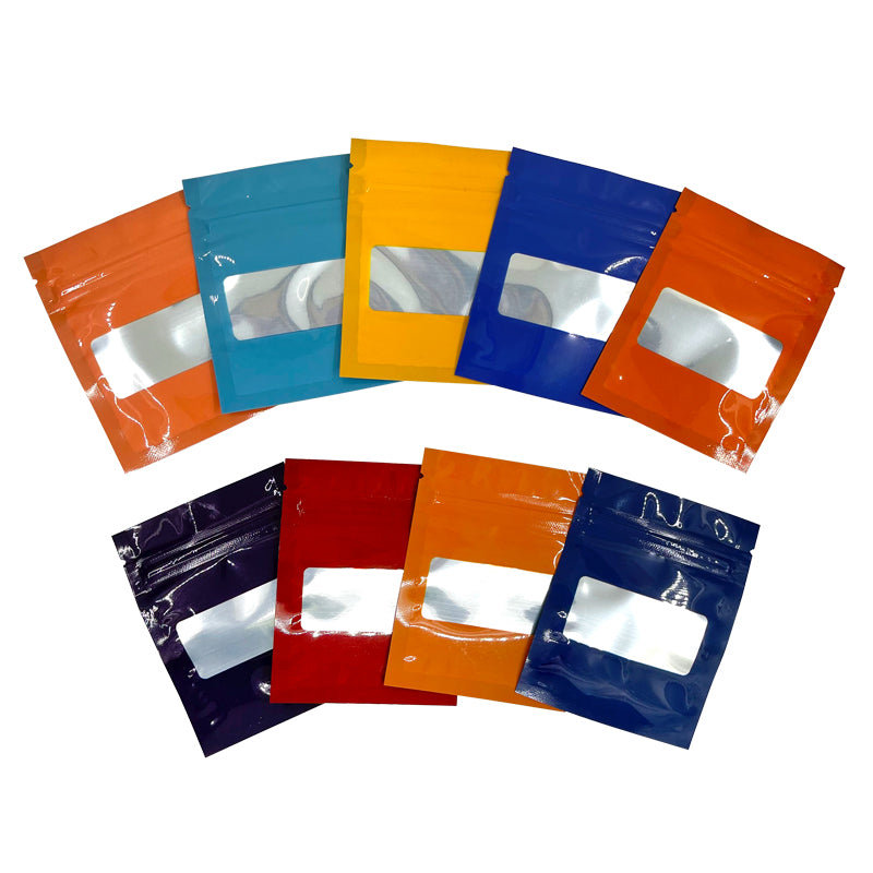 Custom Shape Holographic Die Cut 3.5g Mylar Bags with Window