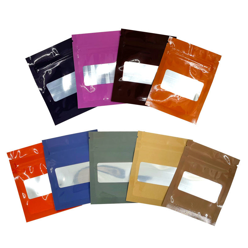 Custom Shape Holographic Die Cut 3.5g Mylar Bags with Window