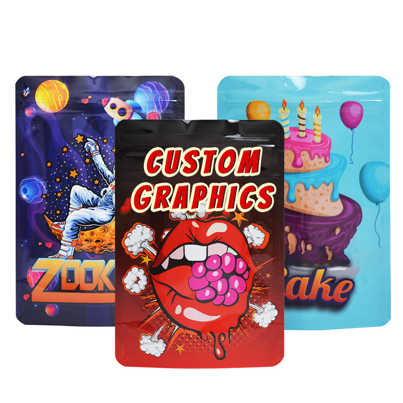 Printed Matte Color Food Packaging Stand Mylar Bag
