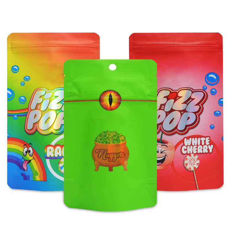 Printed Matte Color Food Packaging Stand Mylar Bag