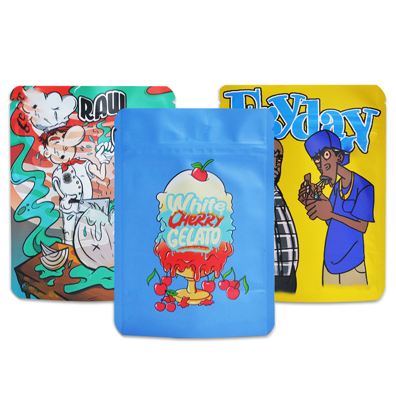 Printed Matte Color Food Packaging Stand Mylar Bag